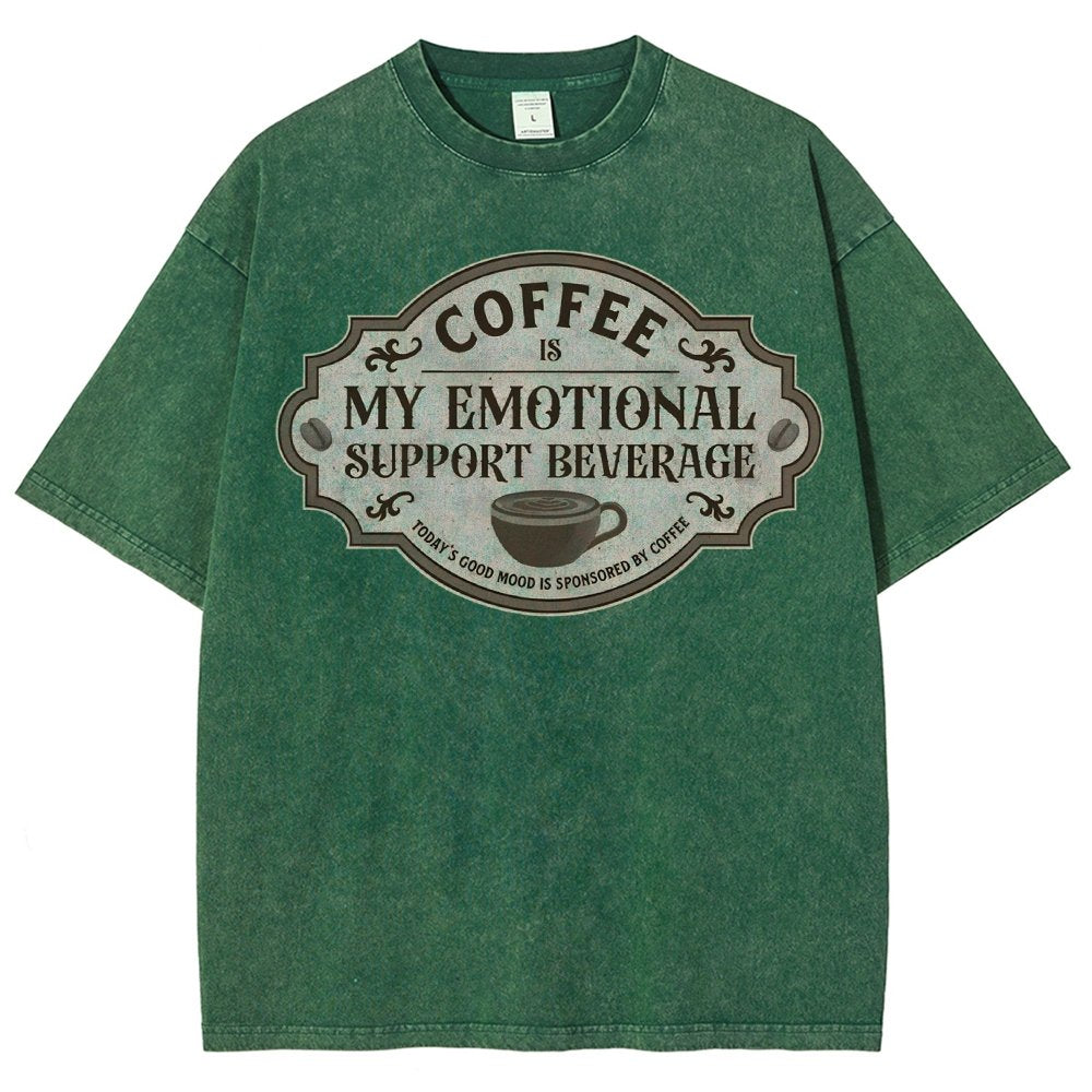 My Emotional Support Beverage Vintage Distressed T-shirt