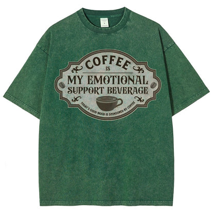My Emotional Support Beverage Vintage Distressed T-shirt