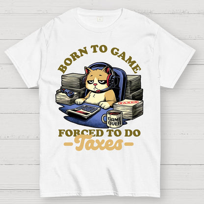 Cat Gamer Taxes Geek T-Shirt