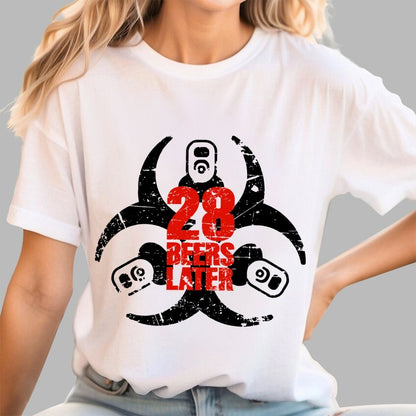 28 beers later Geek T-Shirt