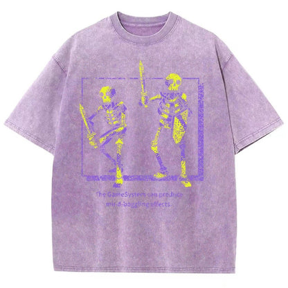 MIND-BOGGLING SKELETONS Vintage Distressed T-shirt