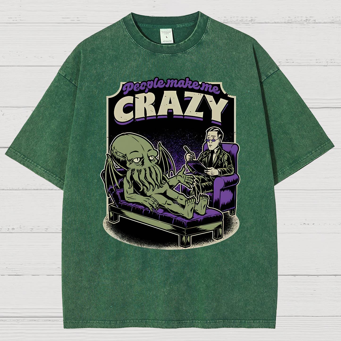 Lovecraft Cthulhu Therapy Vintage Distressed T-shirt