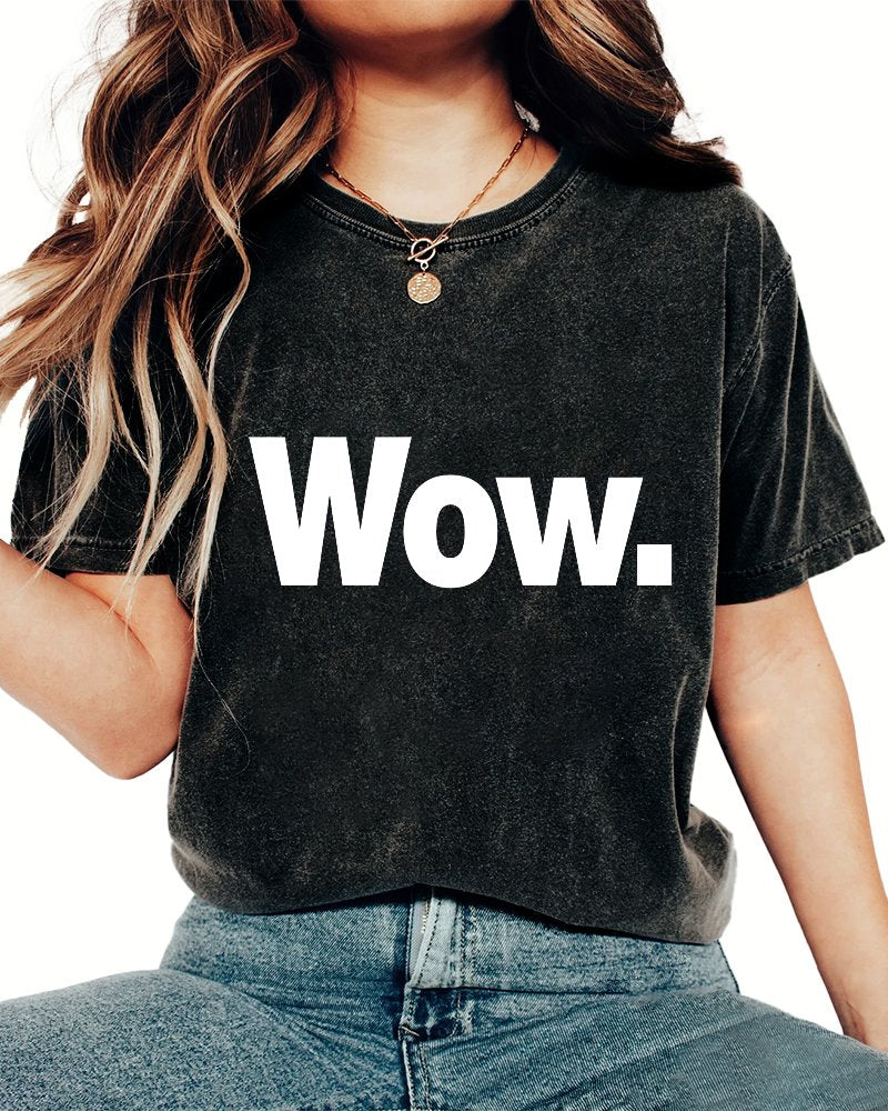 Wow. Classic Vintage Distressed T-shirt