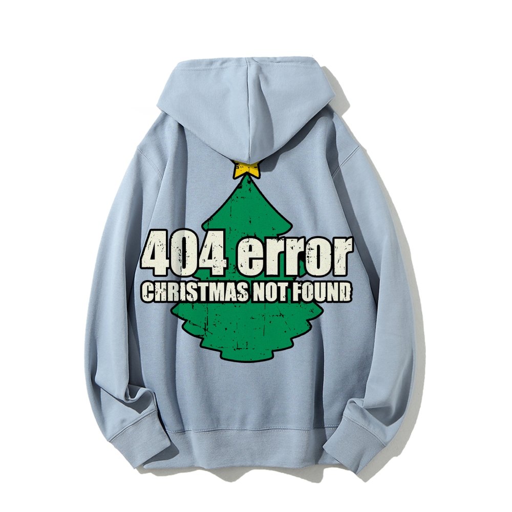 Error 404 Printed Back Cotton Hoodie