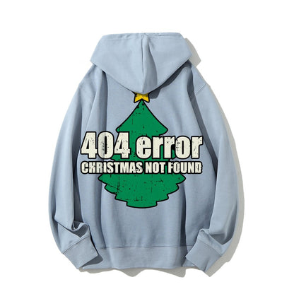 Error 404 Printed Back Cotton Hoodie