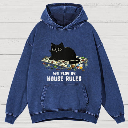 We Play By House Rules Vintage Distressed Hoodie