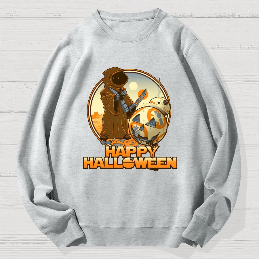 Happy Halloween Geek Cotton Sweatshirt