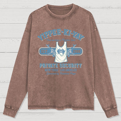 Yippee Ki Yay Security NY-LA Washed Long Sleeve Tee