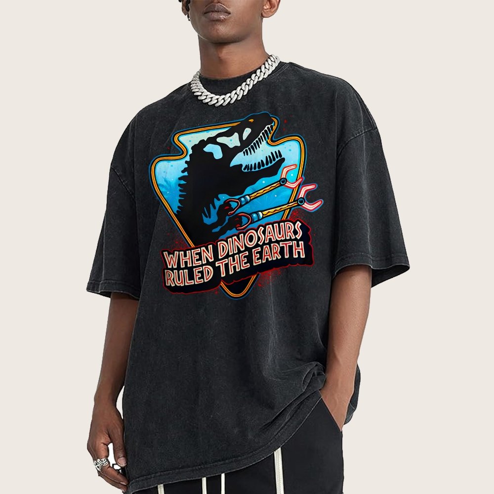 When Dinosaurs Ruled The Earth Vintage Distressed T-shirt