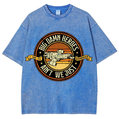 Big Damn Retro Heroes Vintage Distressed T-shirt
