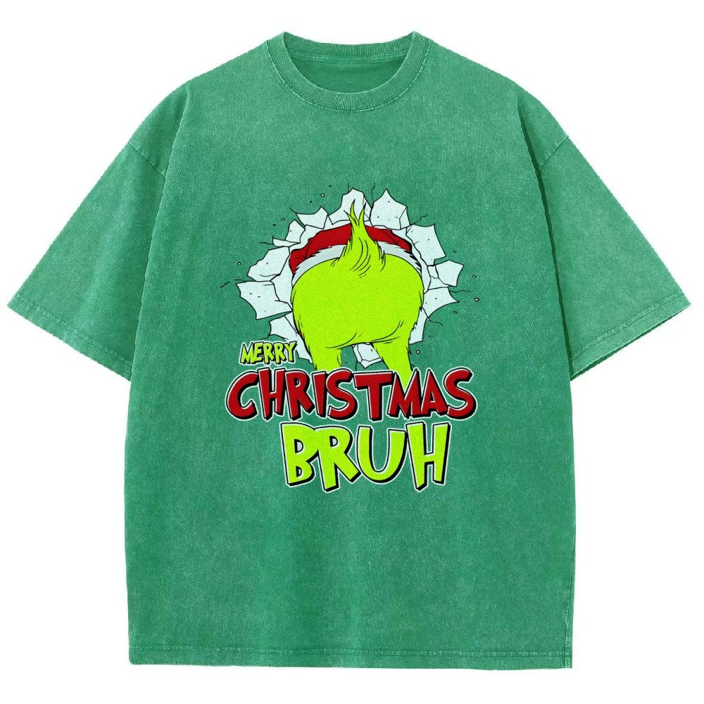 Merry Christmas Bruh Vintage Distressed T-shirt