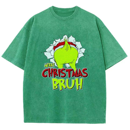 Merry Christmas Bruh Vintage Distressed T-shirt