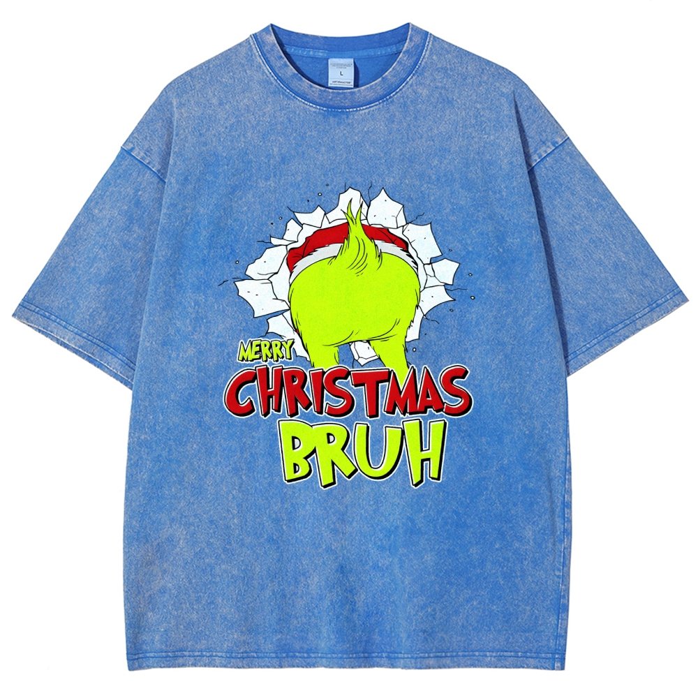 Merry Christmas Bruh Vintage Distressed T-shirt