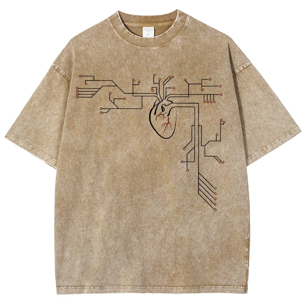 Circuit-ulatory System Vintage Distressed T-shirt