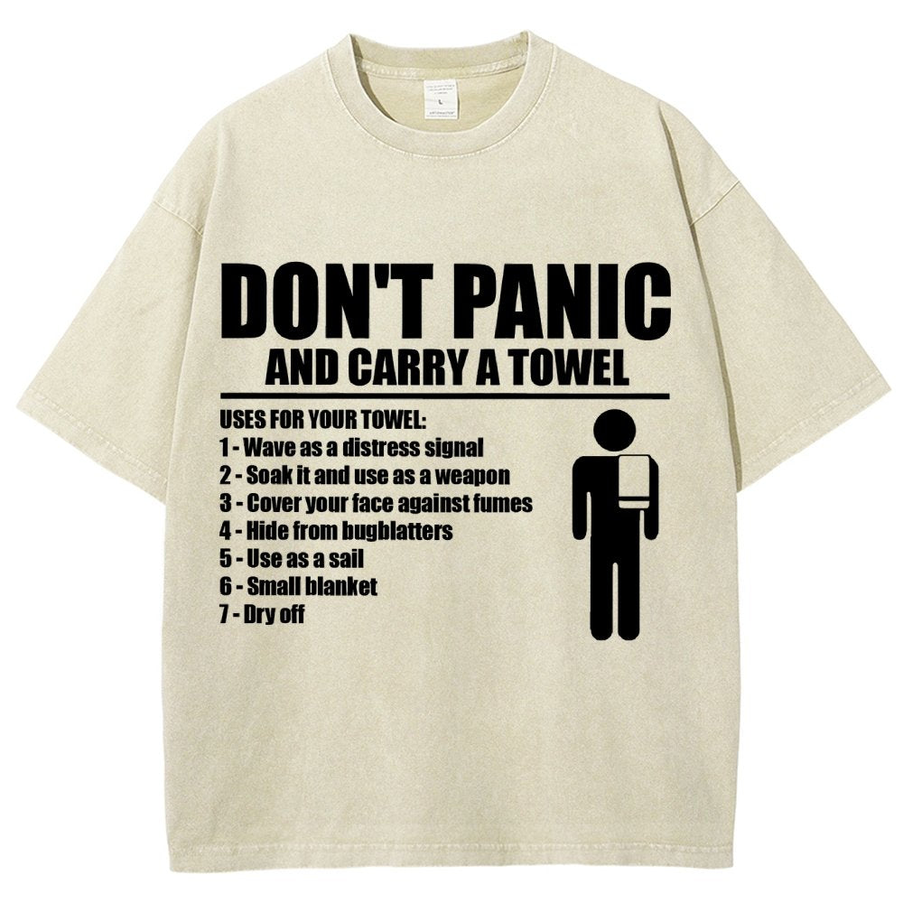 Don't Panic Vintage Distressed T-shirt