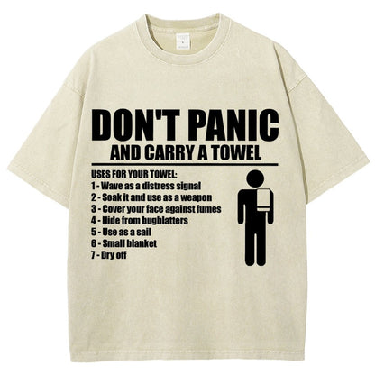 Don't Panic Vintage Distressed T-shirt