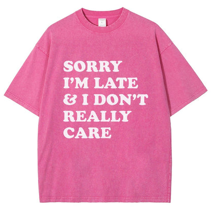 Sorry I'm Late Vintage Distressed T-shirt