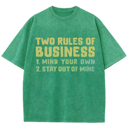 Two Rules of Business Vintage Distressed T-shirt