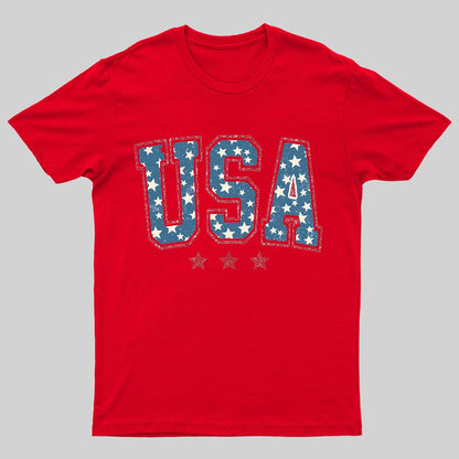 USA  Stars and Stripes Geeky T-Shirt