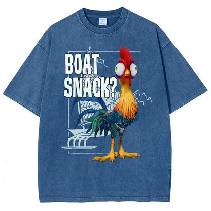 Boat Snack  Chicken Vintage Distressed T-shirt