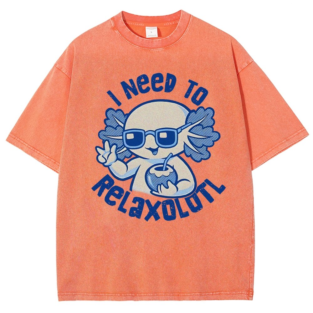 I Need To Relaxolotl Vintage Distressed T-shirt