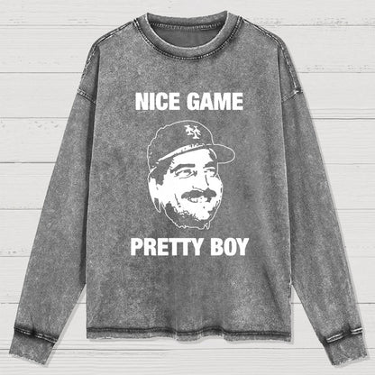 NICE GAME PRETTY BOY Washed Long Sleeve Tee