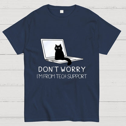 Funny Cat Tech Support Geek T-Shirt
