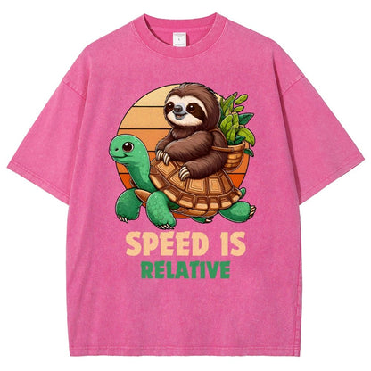 Speed Is Relative Vintage Distressed T-shirt