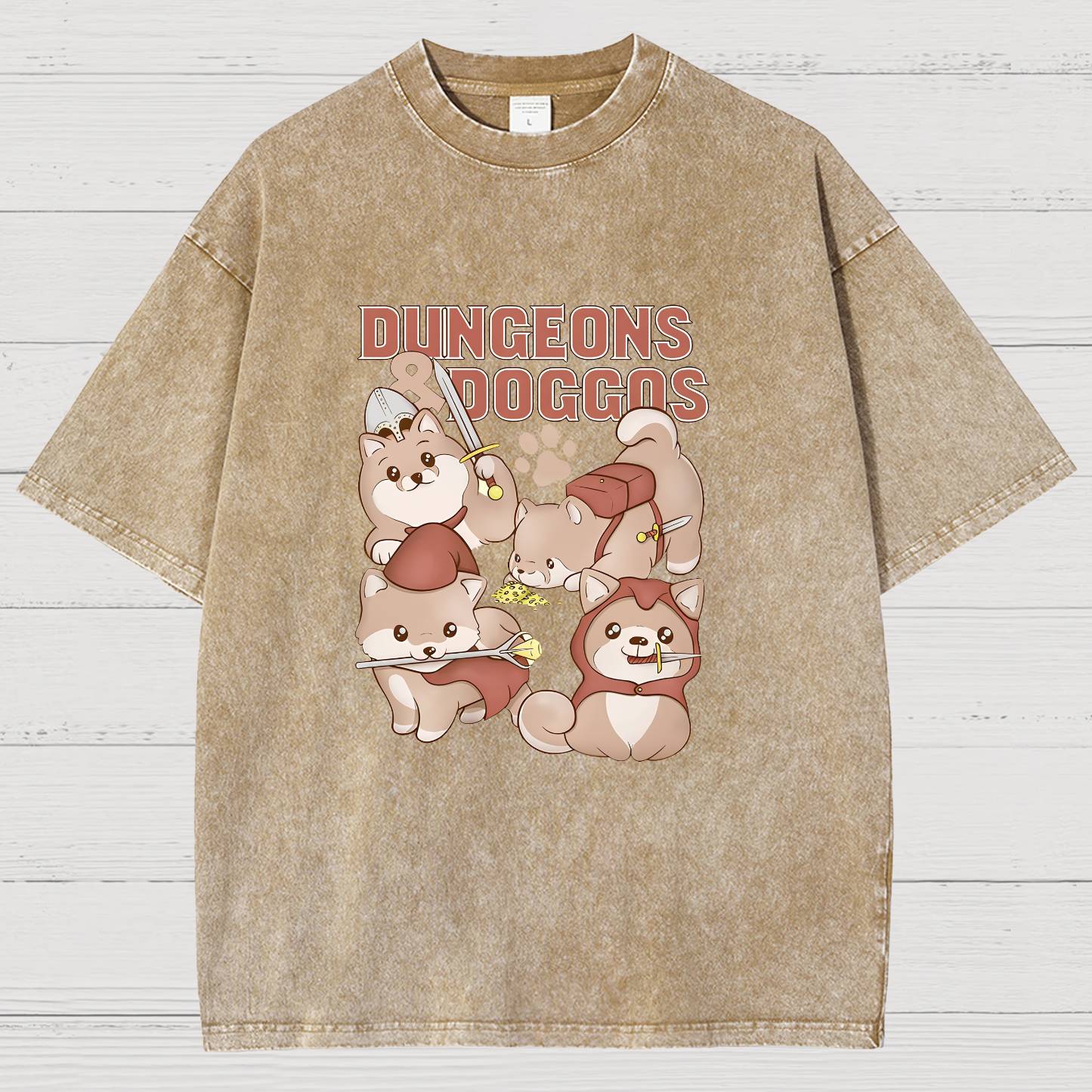 DUNGEONS AND DOGGOS Vintage Distressed T-shirt