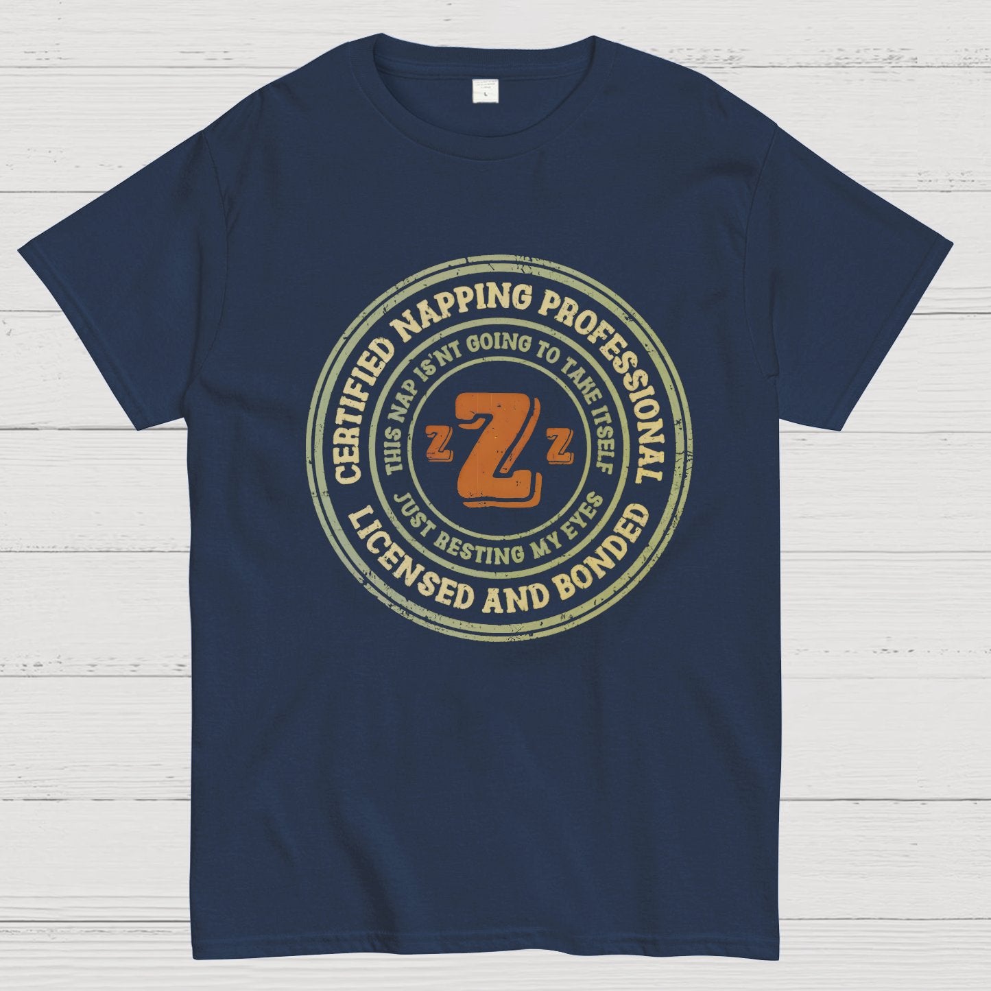 Certified Napping Professional Funny Z Geeky T-Shirt