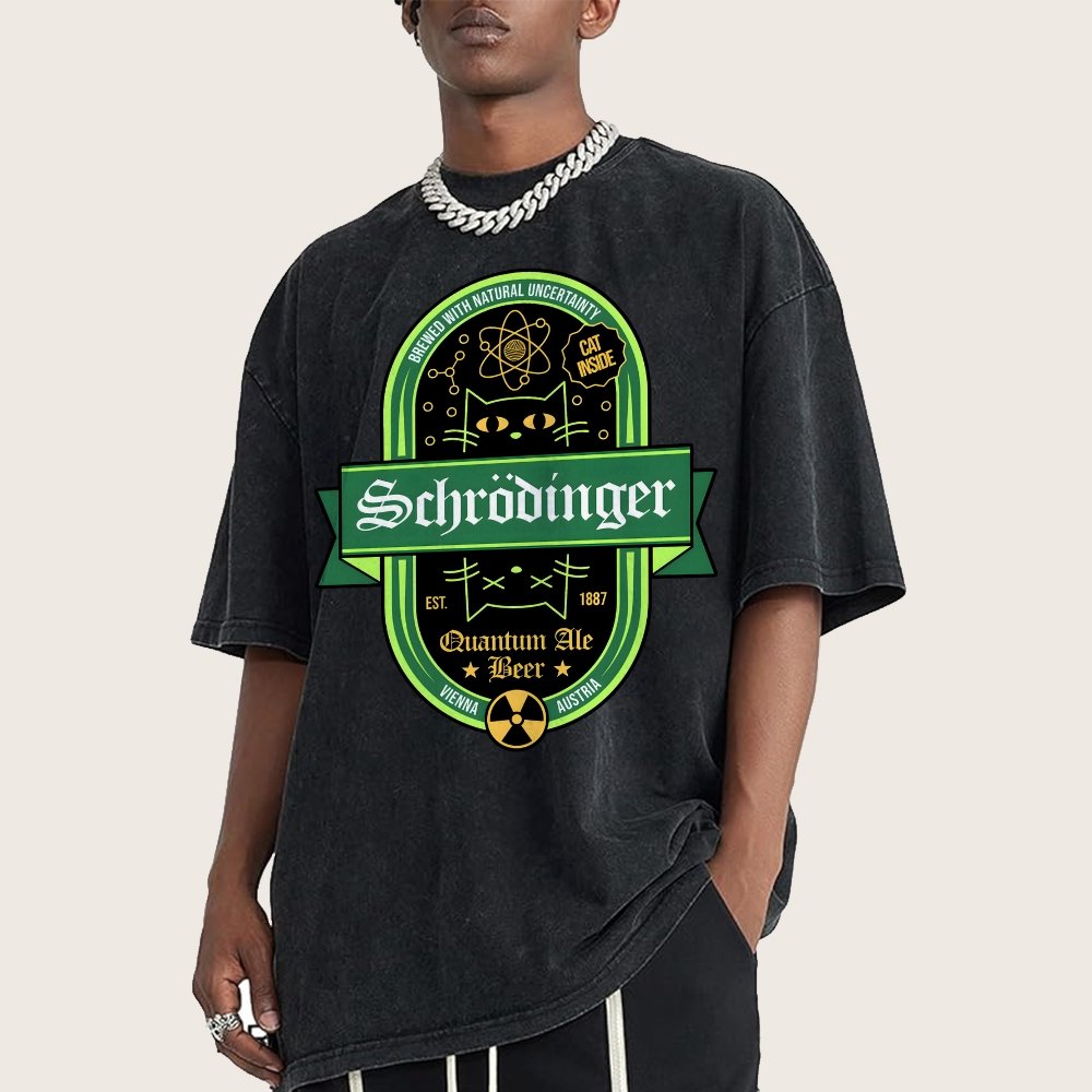 Schrodinger Quantum Ale Beer Vintage Distressed T-shirt