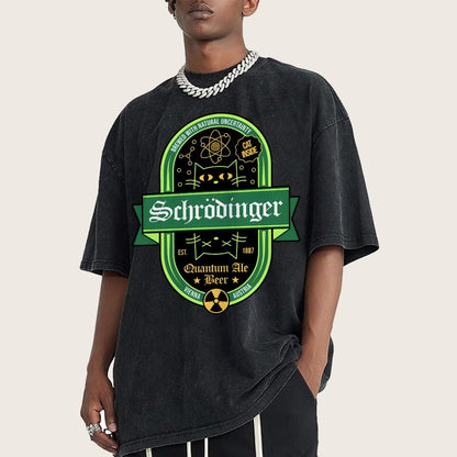 Schrodinger Quantum Ale Beer Vintage Distressed T-shirt