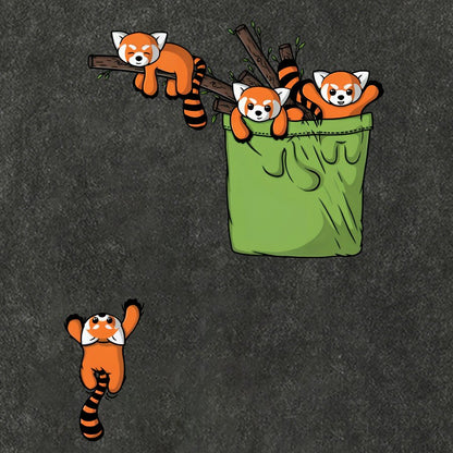 Pocket Red Panda Vintage Distressed T-shirt