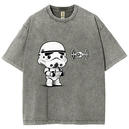Soldiers learn about drones Vintage Distressed T-shirt