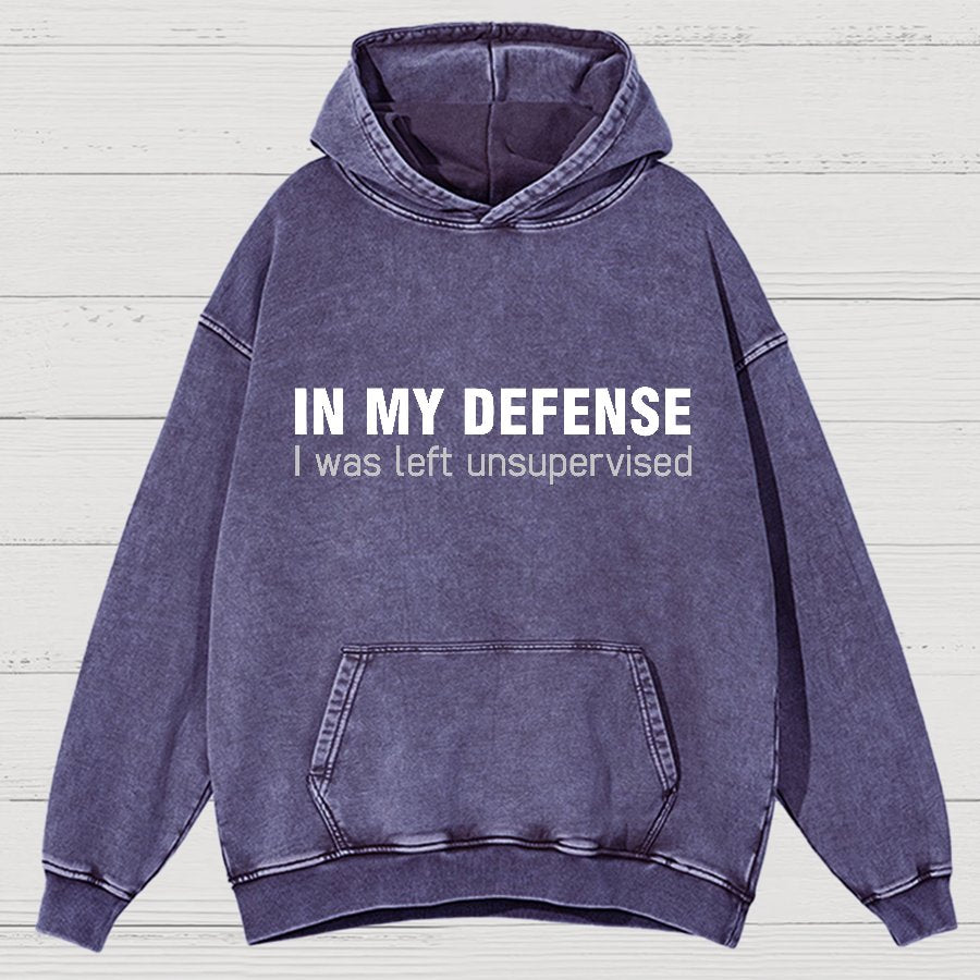 I Was Left Unsupervised Geeky Vintage Distressed Hoodie