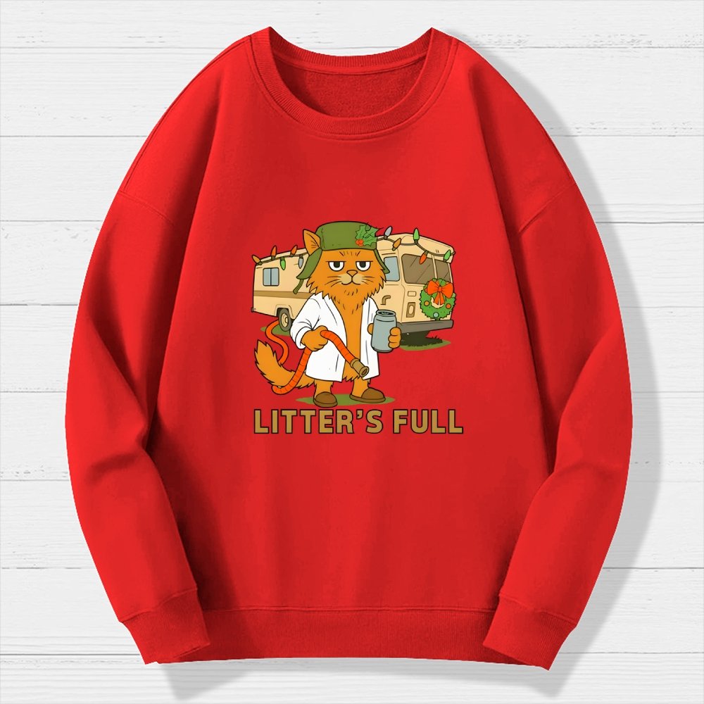 Christmas Shitters Full Cat Geek Cotton Sweatshirt