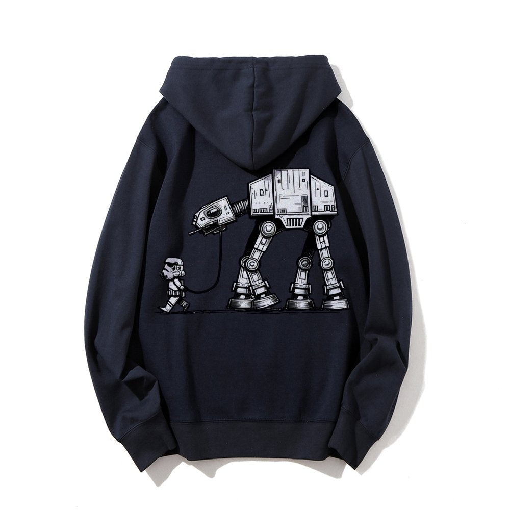 Galactic Robot Dog - Planetary Skirmishes Printed Back Unisex Cotton Hoodie