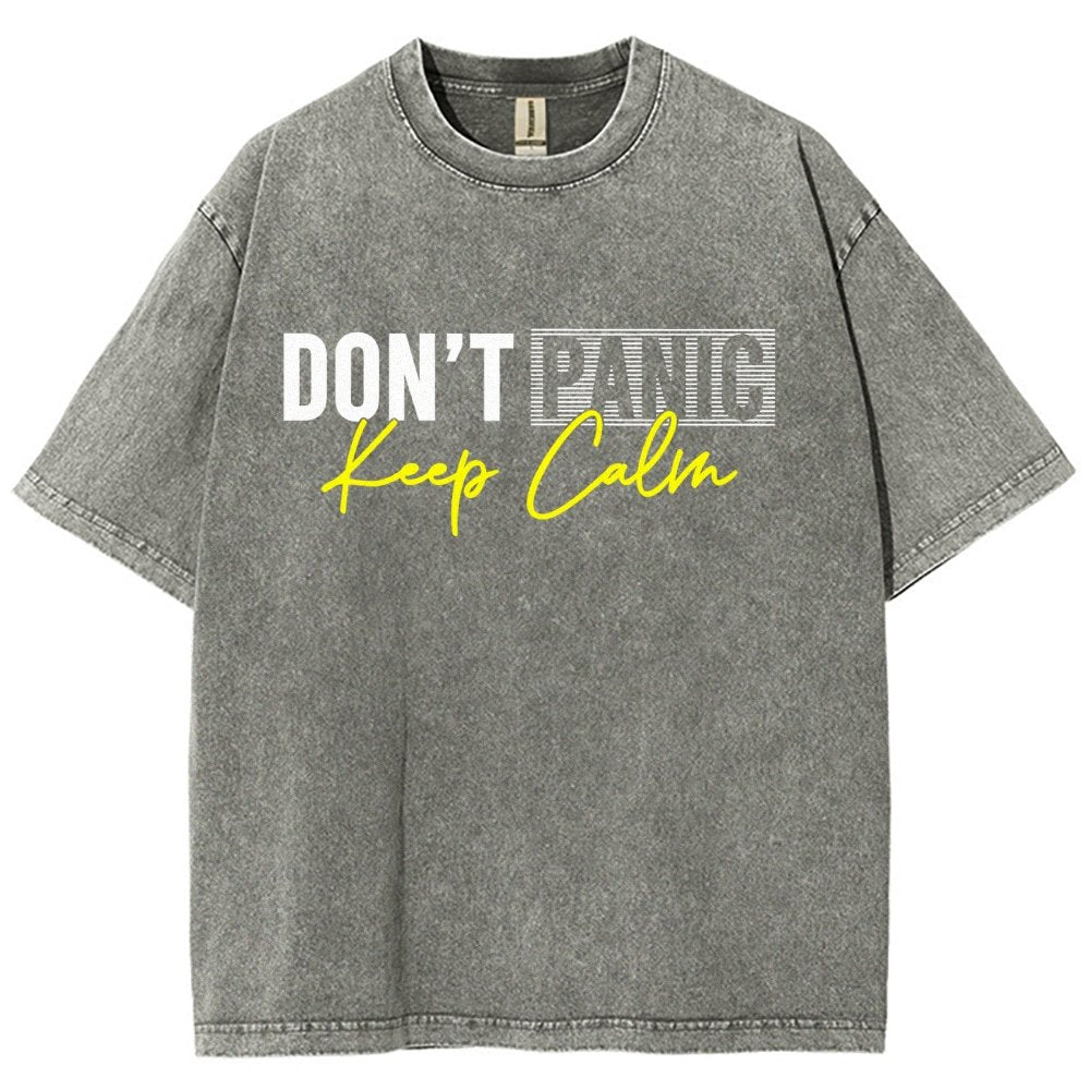 Don't panic keep calm Vintage Distressed T-shirt