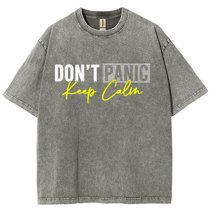 Don't panic keep calm Vintage Distressed T-shirt