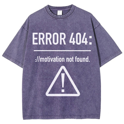 Error 404 Motivation Not Found Vintage Distressed T-shirt