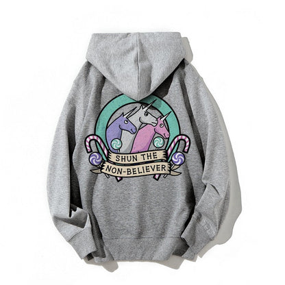 Shun The Non-Believer Printed Back Unisex Cotton Hoodie