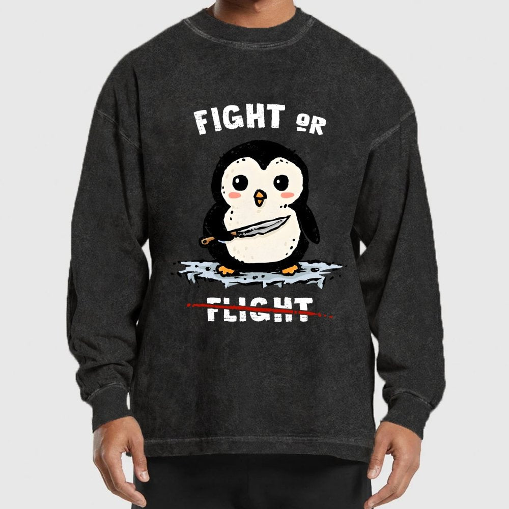 Fight Or Flight Washed Long Sleeve Tee