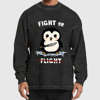 Fight Or Flight Washed Long Sleeve Tee