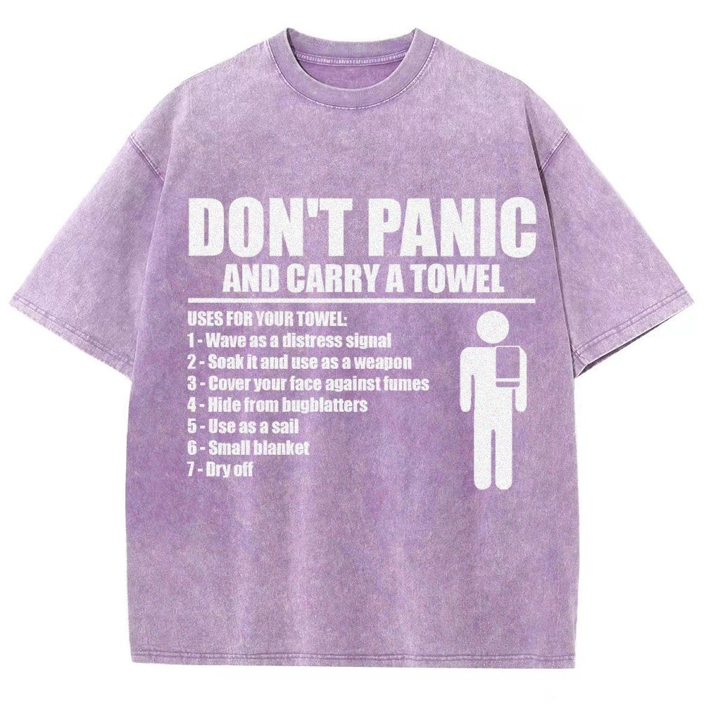 Don't Panic Vintage Distressed T-shirt