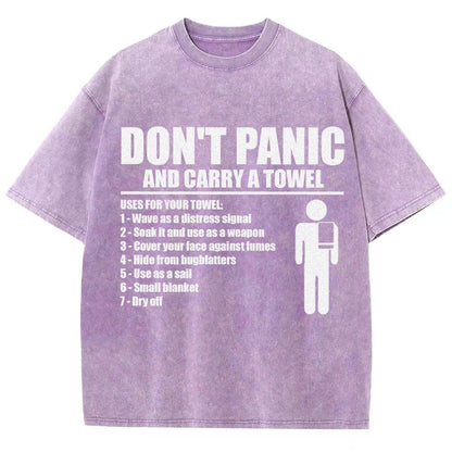 Don't Panic Vintage Distressed T-shirt