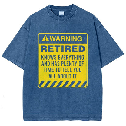 Retired Warning Vintage Distressed T-shirt