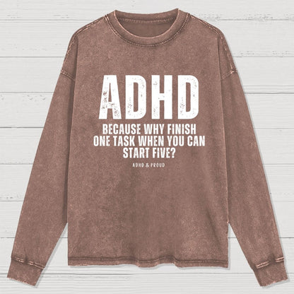 ADHD Washed Long Sleeve Tee