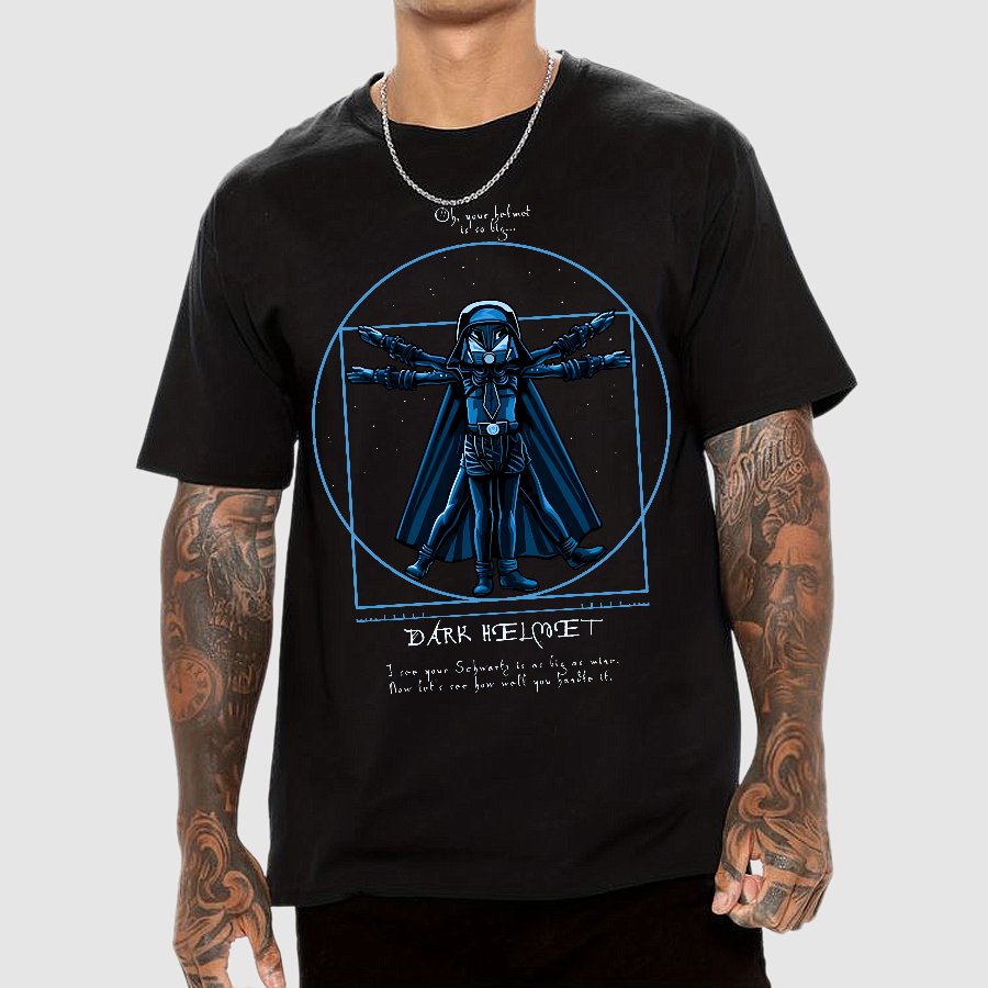 Vitruvian Helmet Geek T-Shirt