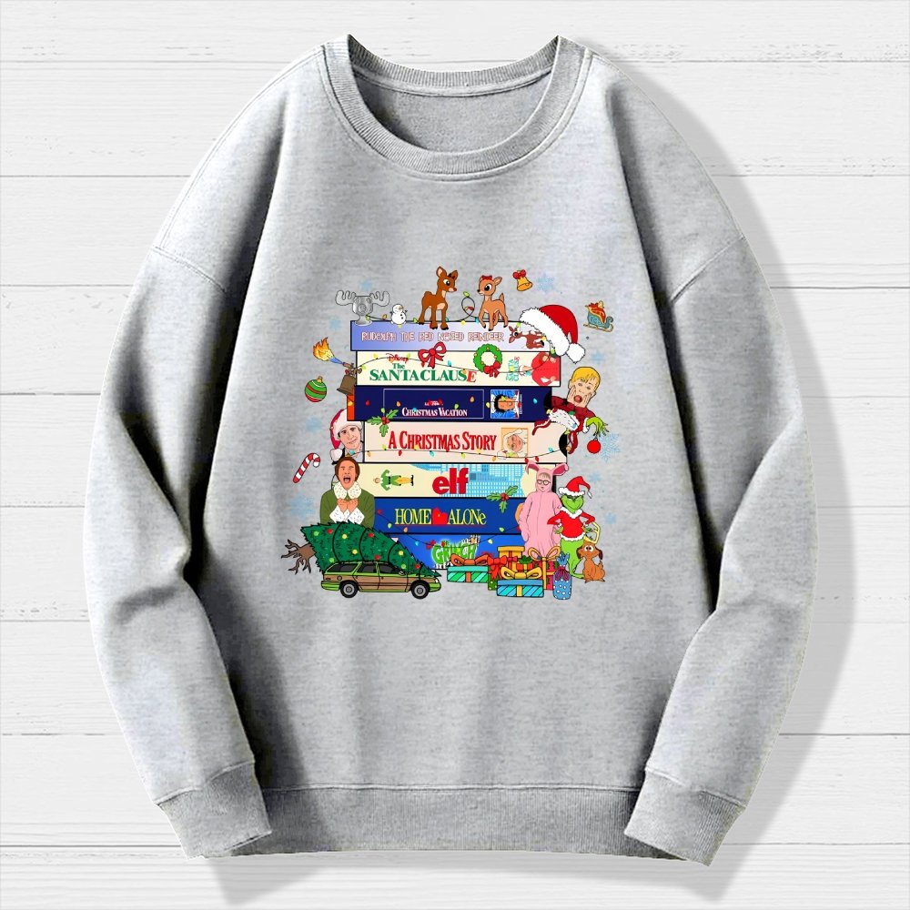 90s Style Christmas Geek Cotton Sweatshirt