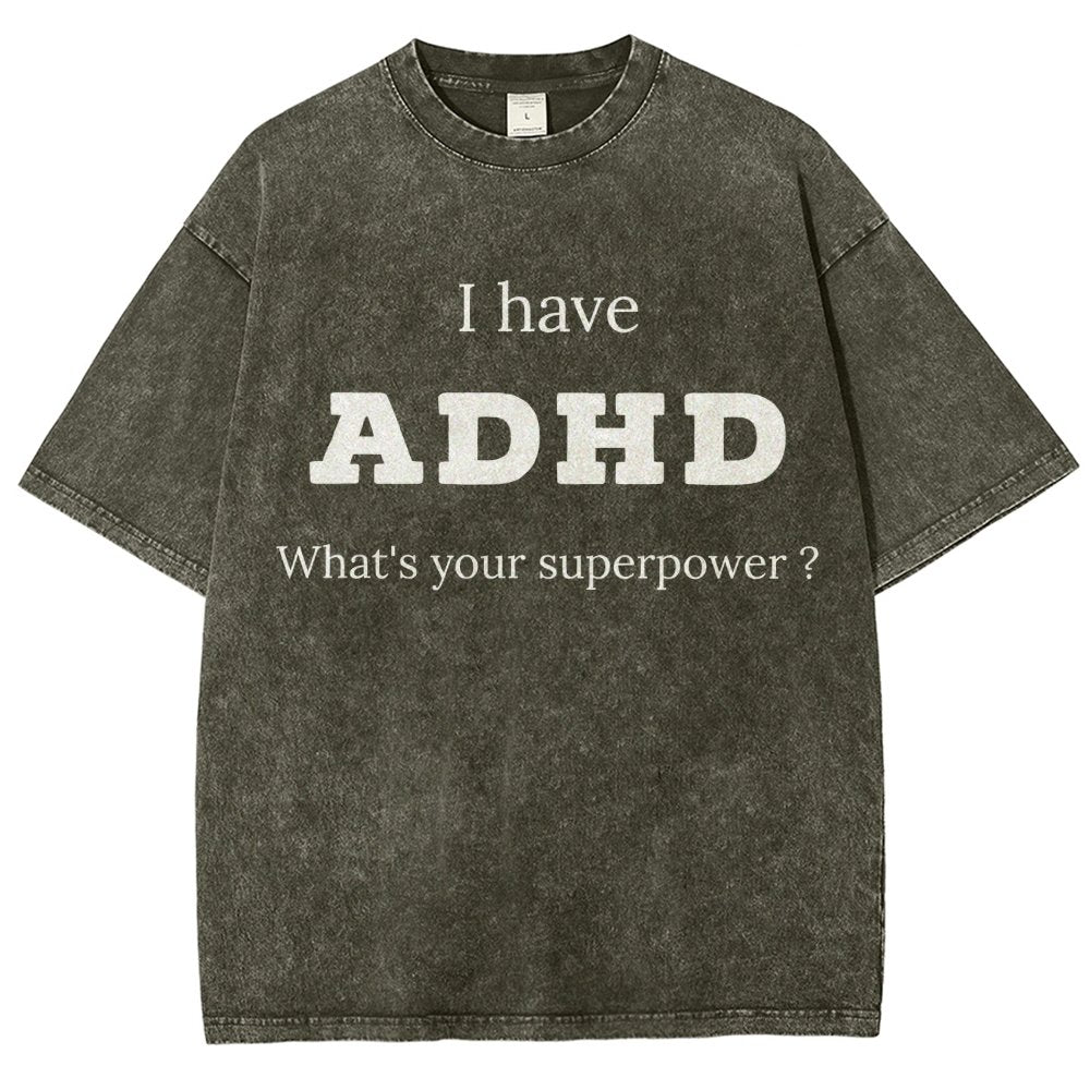 Adhd Is My Superpower Vintage Distressed T-shirt